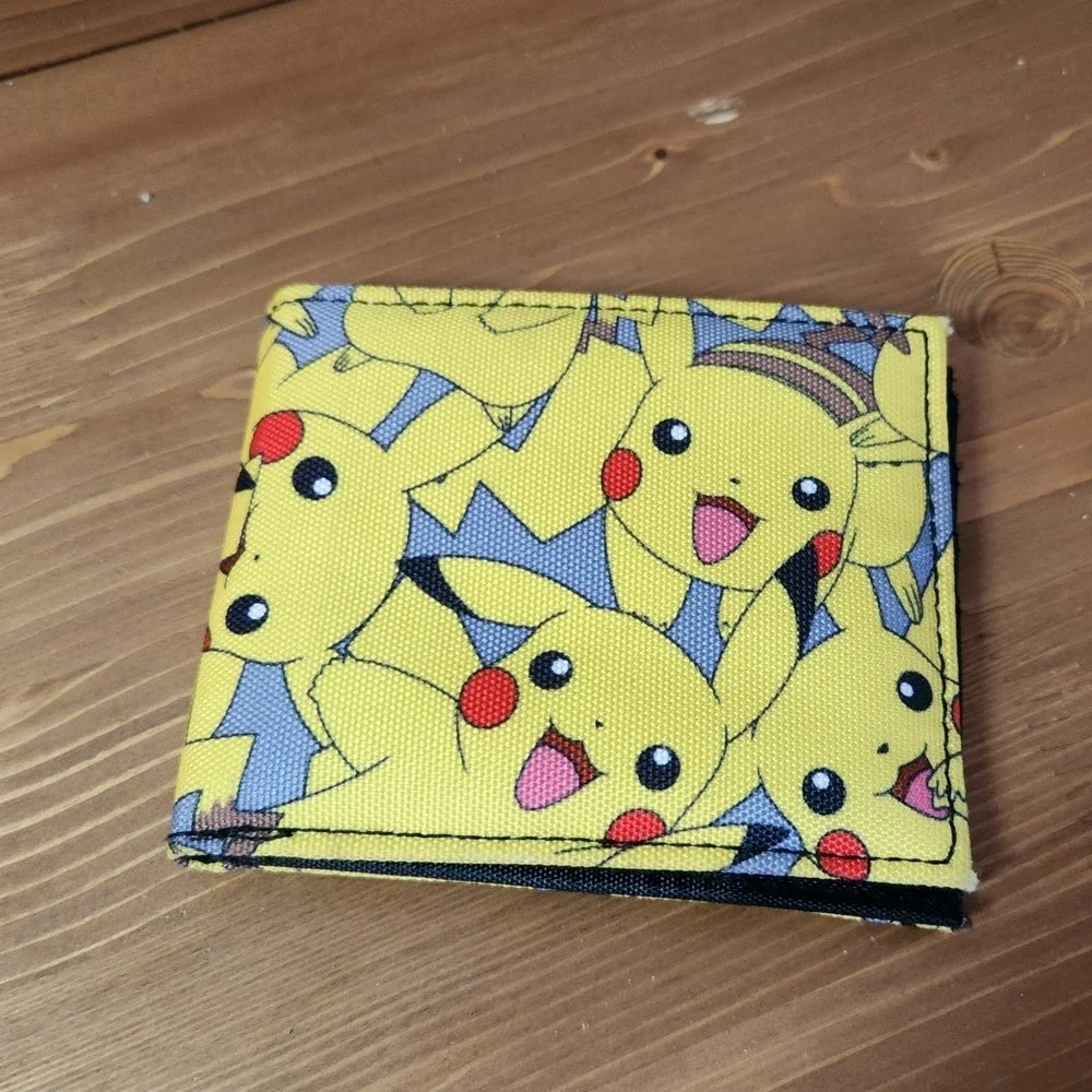 Pokemon Yellow and Black Pikachu Wallet and Key Ring Set